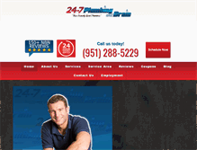 Tablet Screenshot of 24-7plumbinganddrain.com